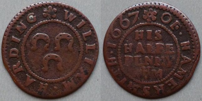 Hammersmith, William Harding 1667 halfpenny